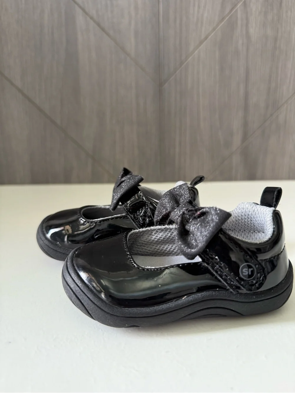 Stride Rite Baby Girl Black Patent Mary Jane Shoes